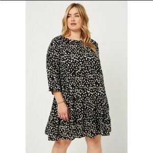 HAYDEN Women’s Black Polkadot Swing Dress